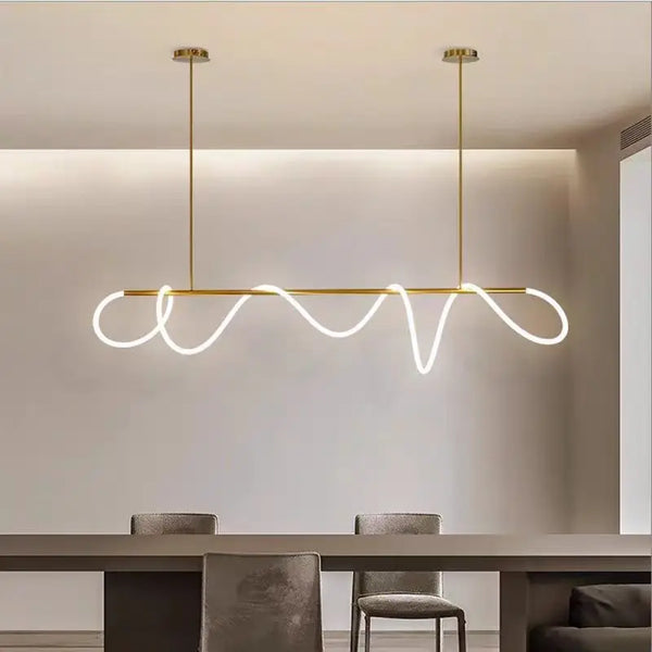 Halo Series - Elegant Nordic Linear Chandelier Lamp - Valo Hetki