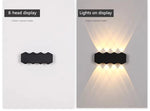 Load image into Gallery viewer, Terra Series - Geometric Outdoor Black LED Wall Lamp with Up &amp; Down Lighting Effect - Valo Hetki
