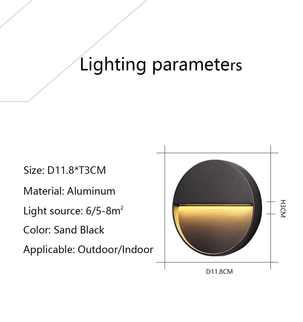 Terra Series - Minimalist Round Outdoor LED Wall Light - Valo Hetki