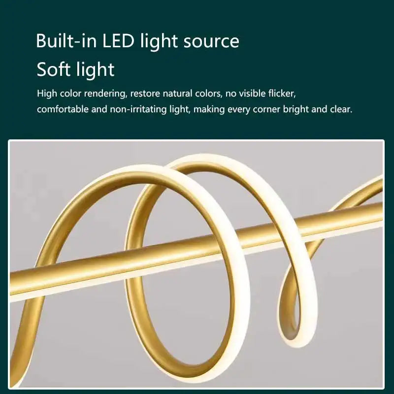 Halo Series - Elegant Modern LED Twist Chandelier - Valo Hetki