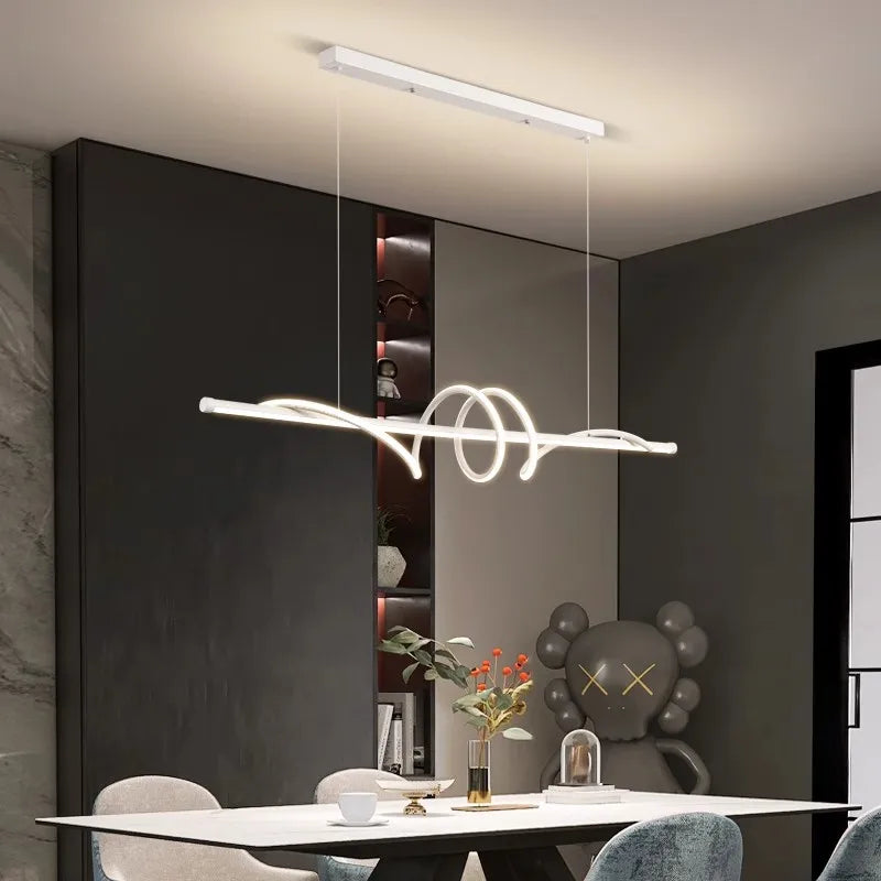 Halo Series - Elegant Modern LED Twist Chandelier - Valo Hetki