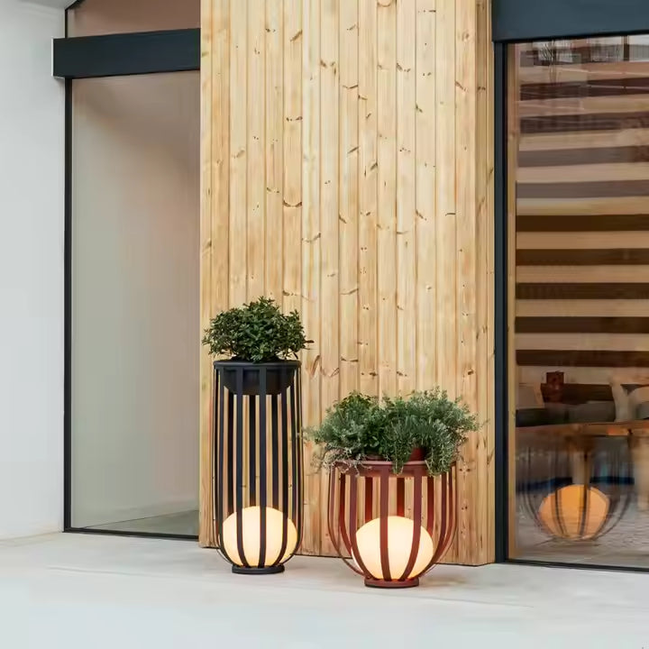 Terra Series - Cage-Style LED Outdoor Light with Planter/Tabletop Option - Valo Hetki