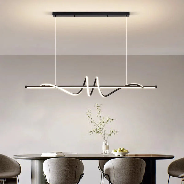 Halo Series - Elegant Modern LED Twist Chandelier - Valo Hetki