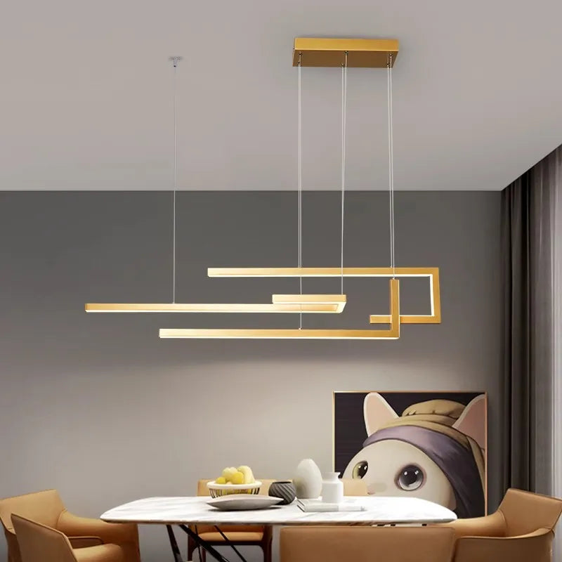 Orbit Series - Luxury Nordic Gold Black LED Chandelier - Valo Hetki