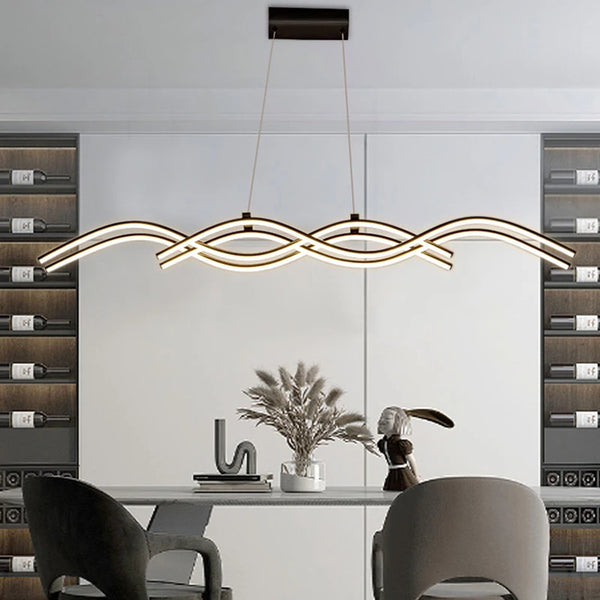 Orbit Series - Sleek Linear LED Pendant Chandelier - Valo Hetki