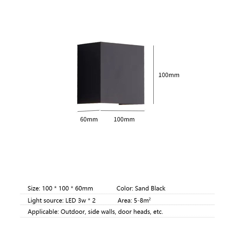 Terra Series - Modern Outdoor Square LED Wall Light - Valo Hetki
