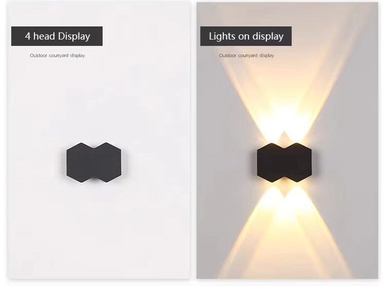 Terra Series - Geometric Outdoor Black LED Wall Lamp with Up & Down Lighting Effect - Valo Hetki