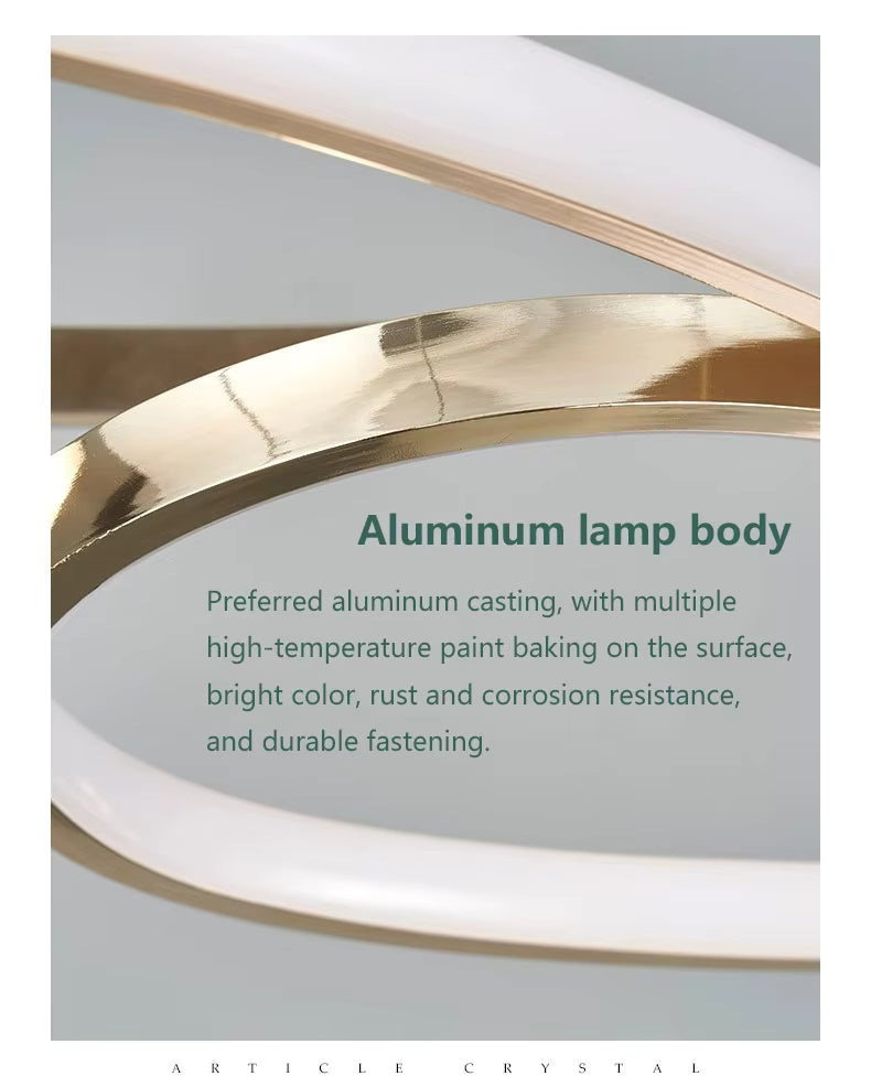 Halo Series - Elegant Spiral Modern LED Chandelier Pendant - Valo Hetki