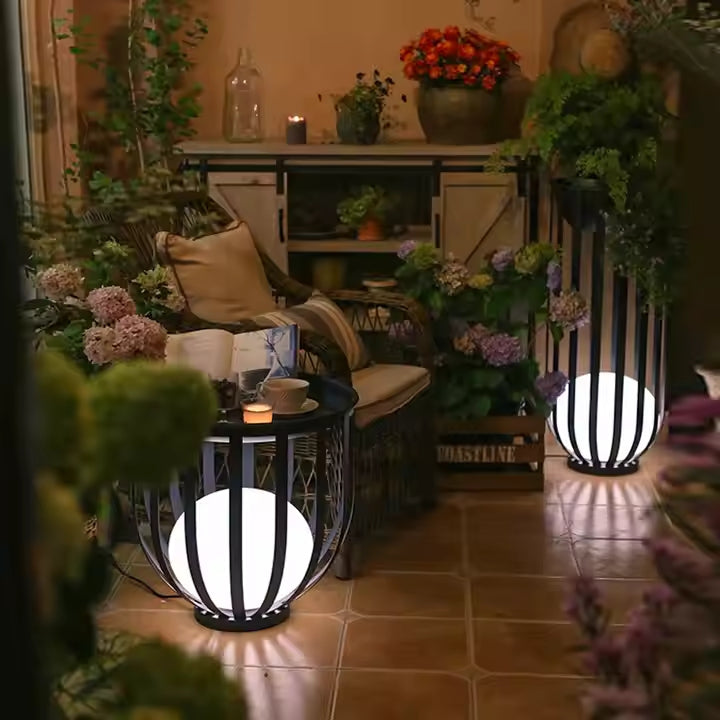 Terra Series - Cage-Style LED Outdoor Light with Planter/Tabletop Option - Valo Hetki