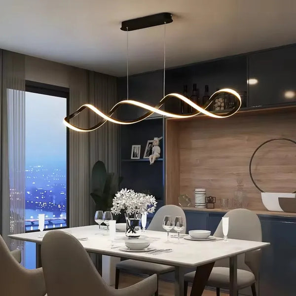Halo Series - Luxury Spiral Custom LED Chandelier Fixtures - Valo Hetki