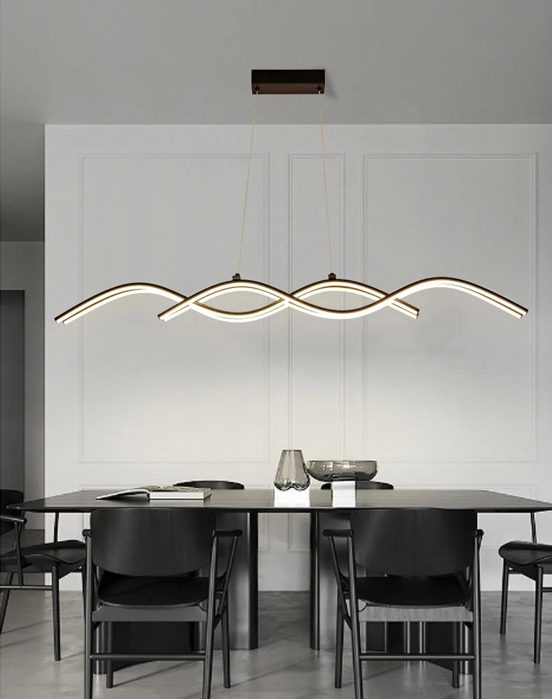 Orbit Series - Sleek Linear LED Pendant Chandelier - Valo Hetki