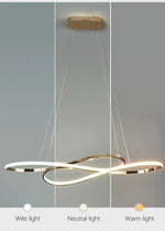 Load image into Gallery viewer, Halo Series - Elegant Spiral Modern LED Chandelier Pendant - Valo Hetki
