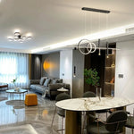Load image into Gallery viewer, Halo Series - Sleek Black &amp; White Linear LED Chandeliers - Valo Hetki
