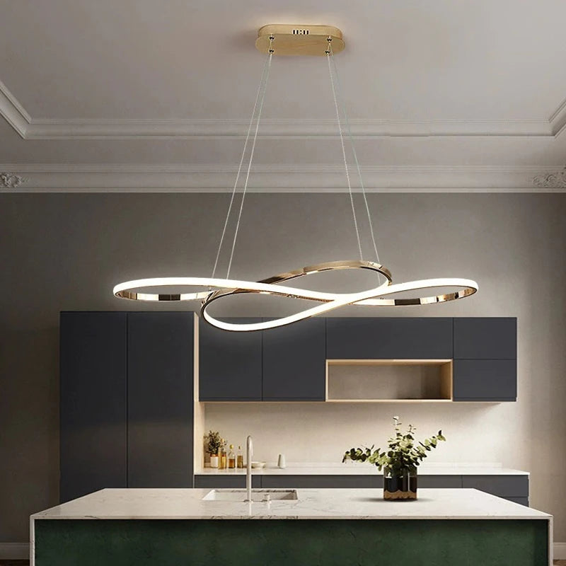 Halo Series - Elegant Spiral Modern LED Chandelier Pendant - Valo Hetki