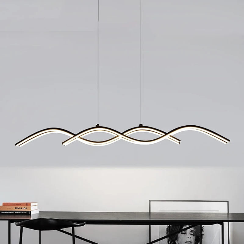 Orbit Series - Sleek Linear LED Pendant Chandelier - Valo Hetki