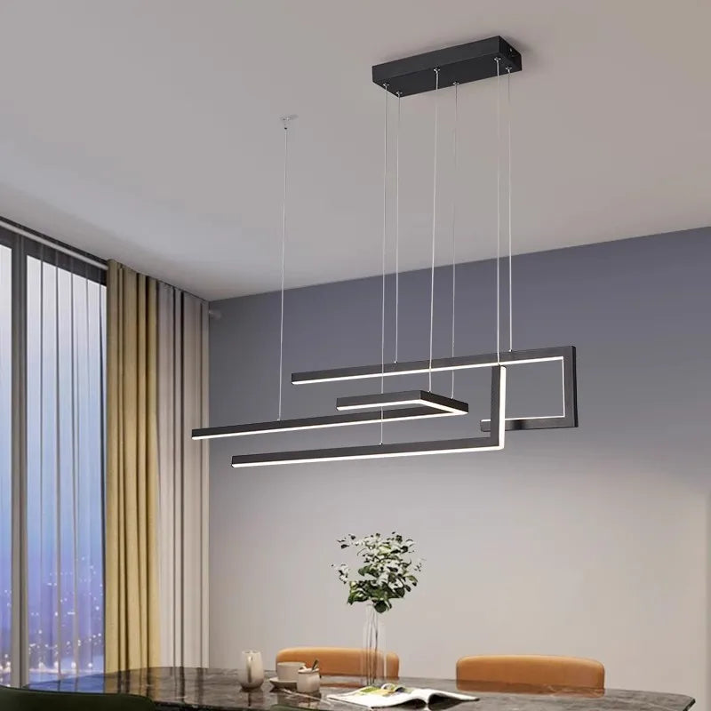 Orbit Series - Luxury Nordic Gold Black LED Chandelier - Valo Hetki